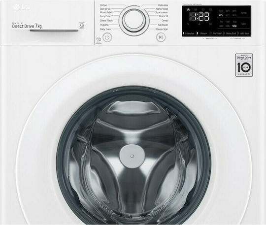 LG Πλυντήριο Ρούχων 7kg 1200 Στροφών Inverter Direct Drive F2WV3S7N3E