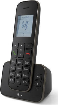 Telekom Sinus PA 207 Ασύρματο Τηλέφωνο Duo Μαύρο