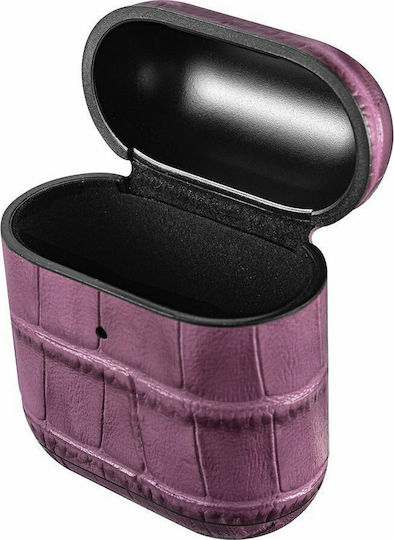 iCarer Bamboo Case Leather Bamboo Purple for Apple AirPods 1 / AirPods 2