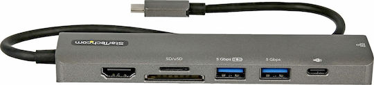 StarTech USB-C Docking Station with HDMI 4K PD Ethernet Gray (DKT30CHSDPD1)
