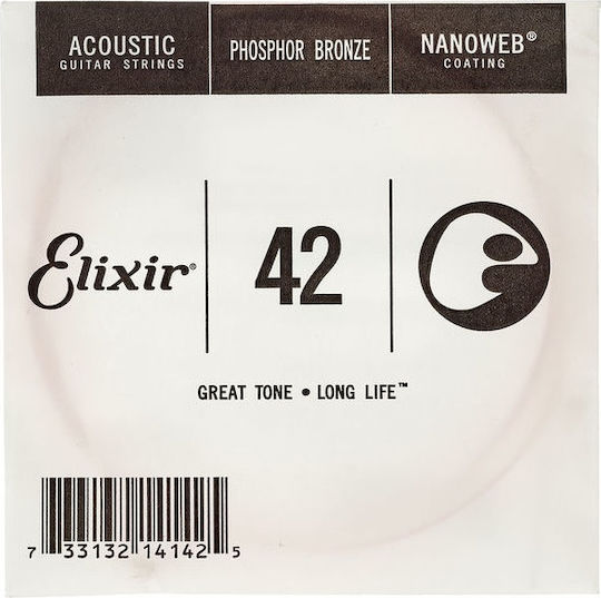 Elixir Nanoweb Μονή Χορδή Ακουστικής Κιθάρας 42"