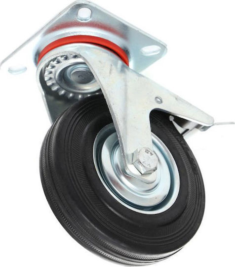 Kraft & Dele KD467 Ρόδα Περιστρεφόμενη με Φρένο 125mm