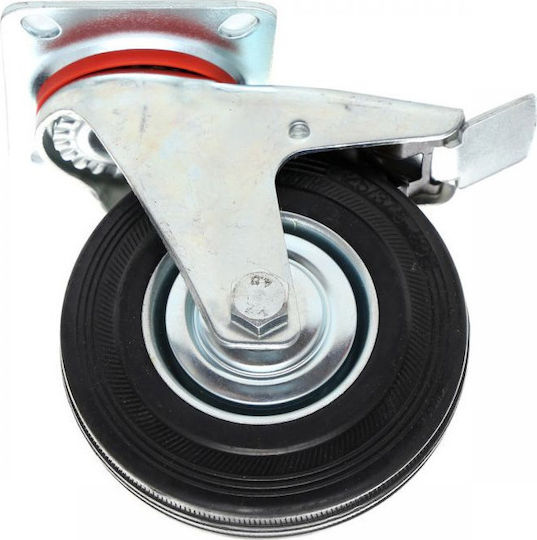 Kraft & Dele KD467 Ρόδα Περιστρεφόμενη με Φρένο 125mm