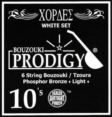 Prodigy Set Phosphor-Bronze Saiten für Bouzouki White 6-saitige Bouzouki 10 - 22"