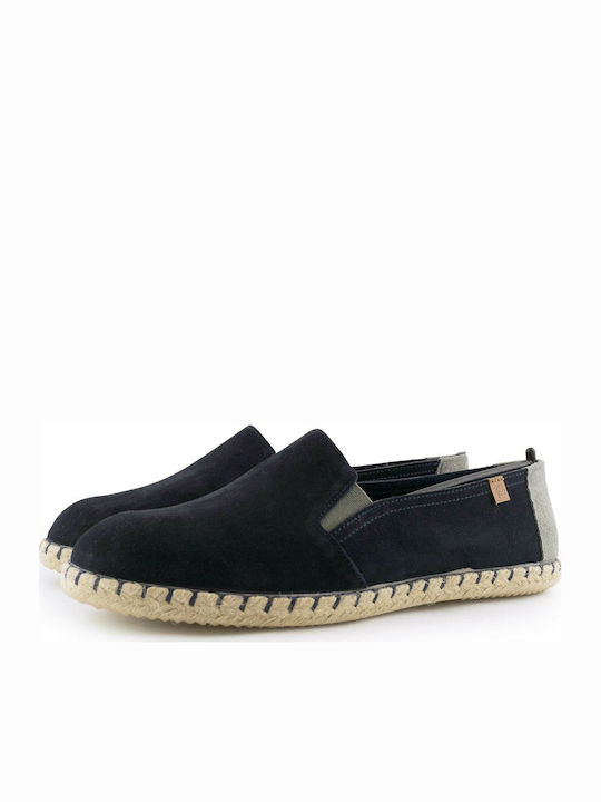 Ace 433-16382 Lederne Herren Espadrilles in Blau Farbe