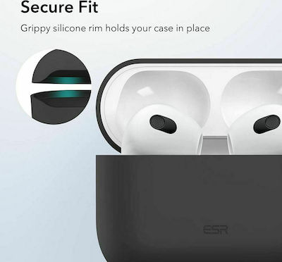 ESR Bounce Hülle Silikon mit Haken in Schwarz Farbe für Apple AirPods 3