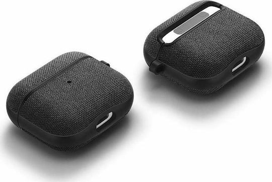 Spigen Urban Fit Θήκη Σιλικόνης με Γάντζο σε Μαύρο χρώμα για Apple AirPods 3
