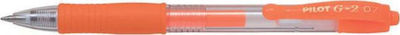 Pilot Στυλό Gel 0.7mm με Πορτοκαλί Mελάνι G-2 Neon