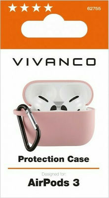 Vivanco Silicone Case with Keychain Pink for Apple AirPods 3