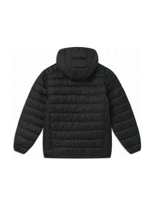 Ellesse Kids Quilted Jacket short Hooded Black Regalio