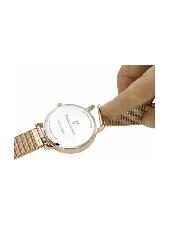 Pierre Lannier Caprice Watch with Pink Gold Metal Bracelet