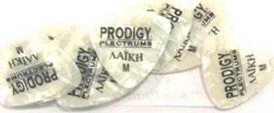 Prodigy Πένες Μπουζουκιού Λαϊκή Medium White Pearl Πάχους 0.71mm Σετ 12τμχ