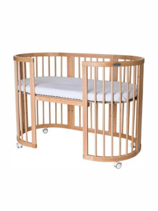 IngVart Convertible Baby Crib Smart Bed Oak for Mattress 77x125cm