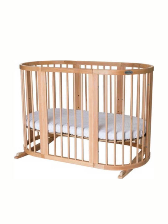 IngVart Convertible Baby Crib Smart Bed Oak for Mattress 77x125cm