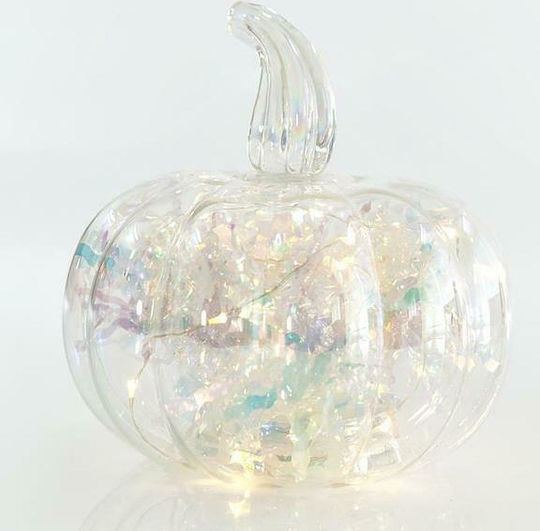 Eurolamp Iluminată De Crăciun De sticlă Figurină Dovleac Transparentă Înălțime 20cm.