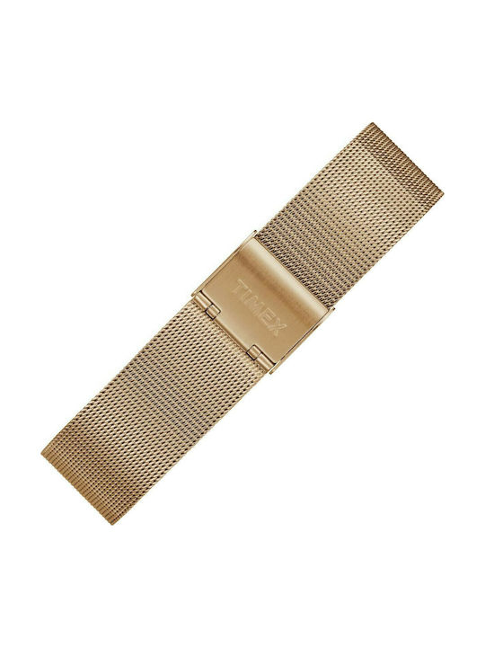 Timex Γυναικείο Ρολόι 37mm Μπαταρίας με Ροζ Χρυσό Μεταλλικό Μπρασελέ