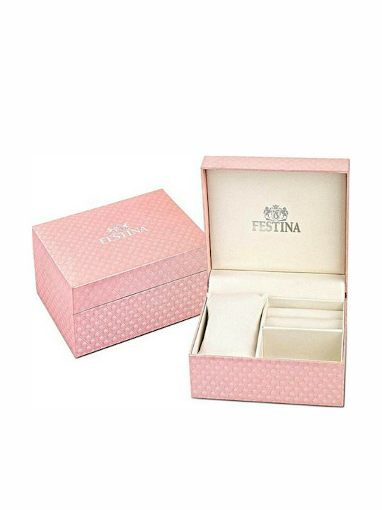 Festina Boyfriend Women's Watch Chronograph with Gold Metal Bracelet