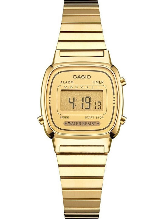 Casio Vintage Women's Watch with Gold Metal Bracelet