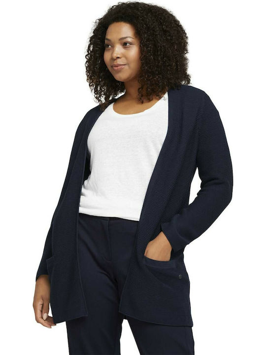 My True Me Long Women's Knitted Cardigan Sky Captain Blue
