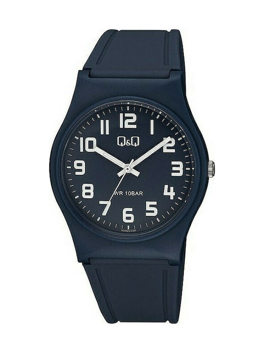Q&Q Men's Watch 40mm Battery with Blue Rubber Strap