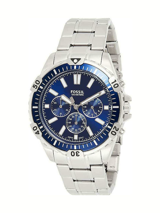 Fossil Garrett Men's Watch 44mm Battery with Silver Stainless Steel Bracelet Fossil Garrett Men's Watch 44mm Battery with Silver Stainless Steel Bracelet