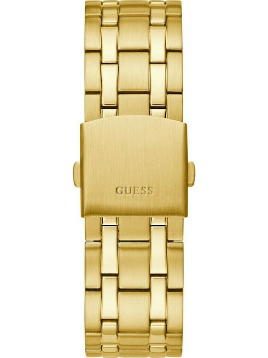 Guess Continental Men's Watch 44mm Chronograph Battery with Gold Metal Bracelet