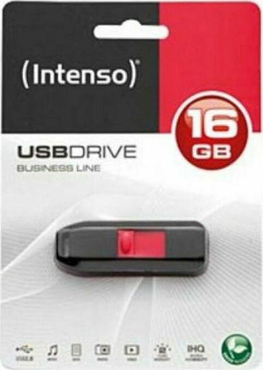 Intenso Business Line 16GB USB 2.0 Stick Μαύρο