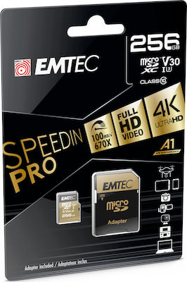 Emtec Speedin Pro microSDXC 256GB Class 10 U3 V30 A1 UHS-I