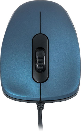 Modecom M10S Silent Ενσύρματο Ποντίκι Μπλε