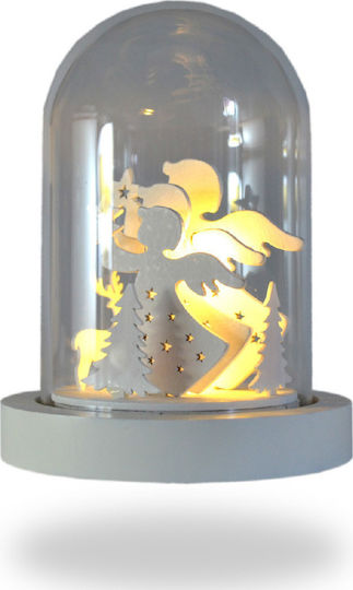 Christmas Illuminated Decorative Jar with Angel 5x7cm