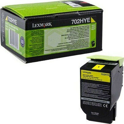 Lexmark 702HK Original Toner Laser Printer Yellow High Capacity 3000 Pages (70C2HYE)