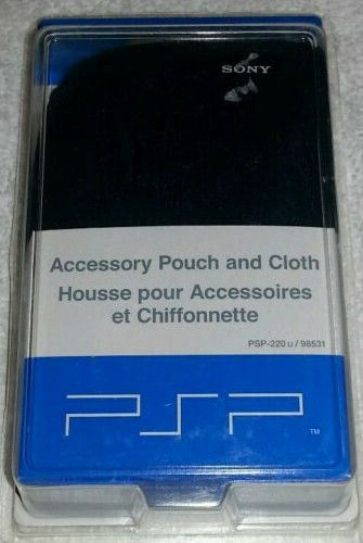 Sony UMD Pouch & cloth Black Plastic PSP Controller Carrying Case Black