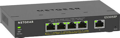 NetGear GS305EP Managed L2 PoE+ Switch με 4 Θύρες Gigabit (1Gbps) Ethernet