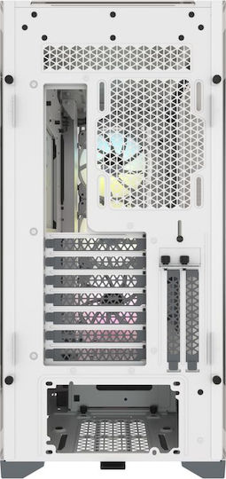 Corsair iCUE 5000X RGB Gaming Midi-Turm Computergehäuse mit Seitenfenster Weiß