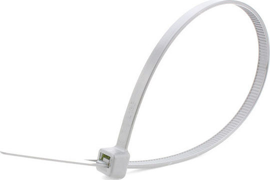 Sapiselco Δεματικό Καλωδίων Πλαστικό 250mmx4.5mm σε Λευκό χρώμα (1τμχ) sel.2.224