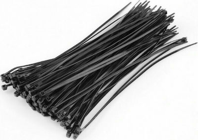 GeHock Pack of 100pcs Black Plastic Cable Ties 100x2.5mm 60-125100