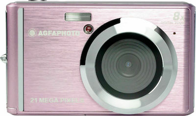 AgfaPhoto DC5200 Compact Φωτογραφική Μηχανή 21MP με Οθόνη 2.4" και Ανάλυση Video 1280 x 720 pixels Ροζ
