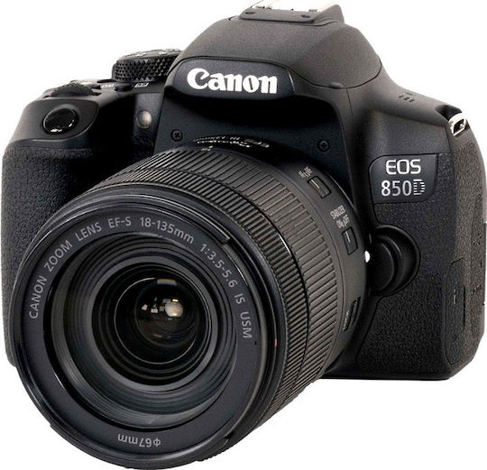 Canon DSLR Camera EOS 850D Crop Frame Kit (smc DA 18-135mm F3.5-5.6 ED AL [IF] DC WR) Black