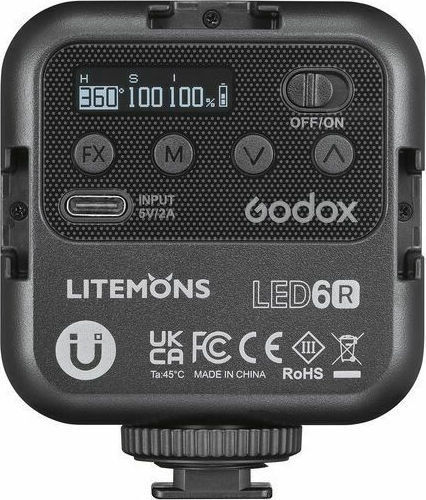 Godox LED6R Video Light 3200 - 6500K 6W with Brightness 270 Lux