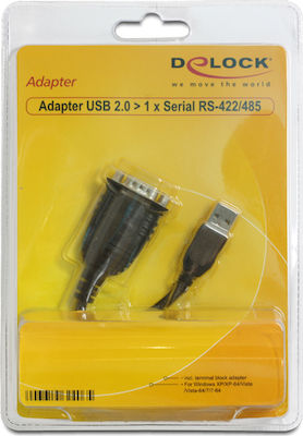 DeLock Kabel USB-A zu RS232 9-poliger Stecker 0.82m (62406) 1Stück