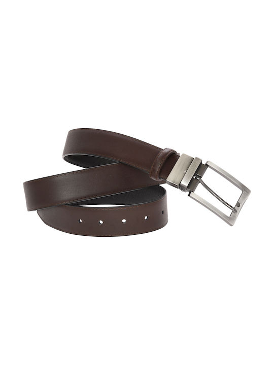 Lavor Men's Leather Double Sided Belt Black