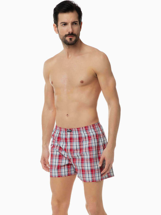 Minerva 96-23074 Men's Boxers Petrol / Raph Checkered 2Pack 96-23074-037