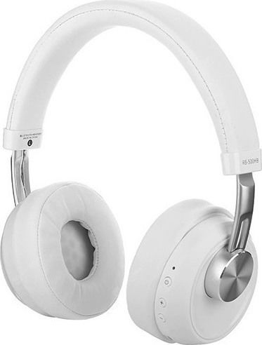 Remax RB-500HB Ασύρματα / Ενσύρματα On Ear Ακουστικά με 14 ώρες Λειτουργίας Λευκά