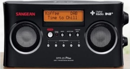Sangean DPR-25 Φορητό Ραδιόφωνο Ρεύματος / Μπαταρίας DAB Μαύρο