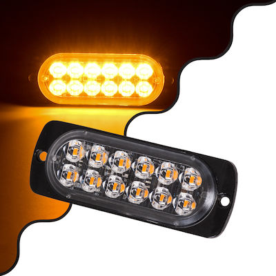 GloboStar Car Signaling Bar LED 12 / 24V Waterproof 67cm with Orange Lighting