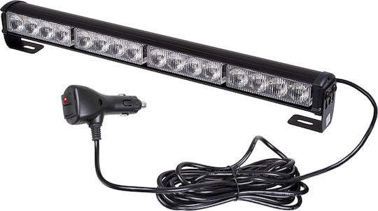 GloboStar Pro Series Μπάρα Σήμανσης Αστυνομίας για Αυτοκίνητα & Φορτηγά 16 Προγραμμάτων Φωτισμού LED 10-30V - Μπλε