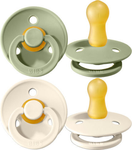 Bibs Πιπίλες Καουτσούκ για 0-6 μηνών Colour Sage / Ivory 2τμχ