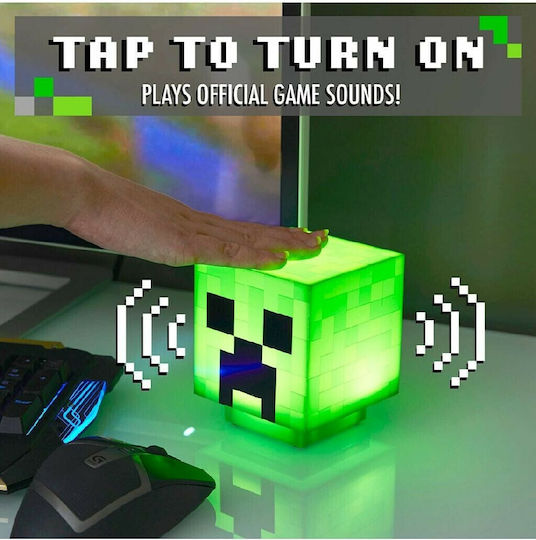 Paladone Lampă decorativă pentru copii Minecraft Creeper Verde 11εκ.