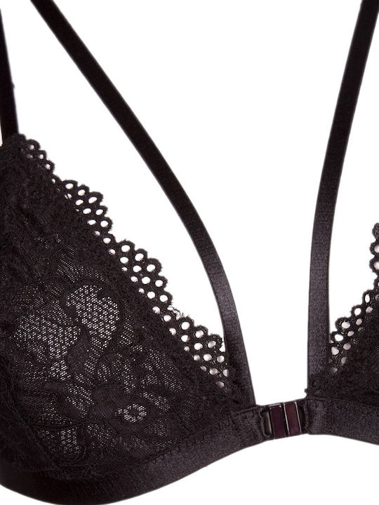 Norddiva Lingerie Spitzen Unterwäsche-Set für Damen Bralette mit Brasilien Schwarz