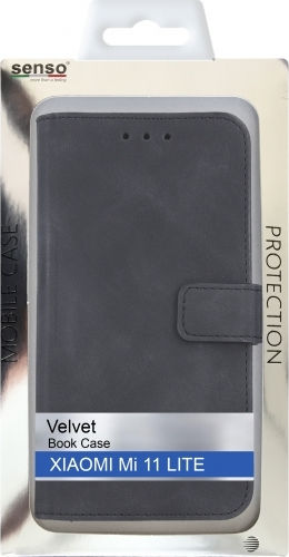 Senso Velvet Buchen Sie Synthetisches Leder Schwarz (Mi 11 Lite / 11 Lite 5G / 11 Lite 5G NE)